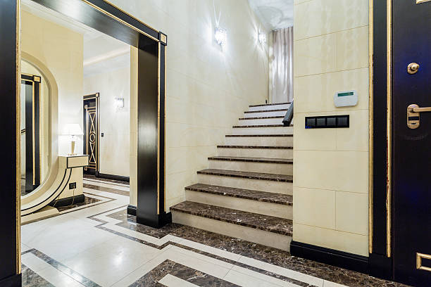 istock Luxury staircase in baroque house 481559030