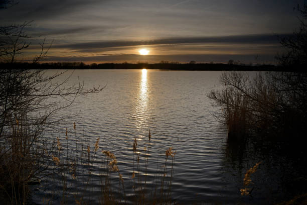 istock Sunset at a lake in winter 481562458
