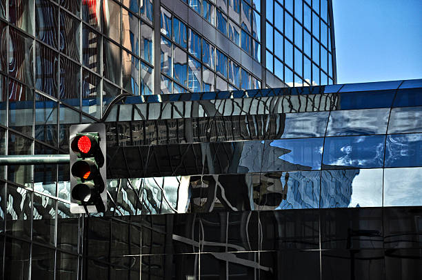 istock Red Light and urban Denver skyscrapers 481566312