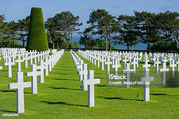 Us Cemetery Omaha Beach In Colleville Normandy France Stock Photo - Download Image Now