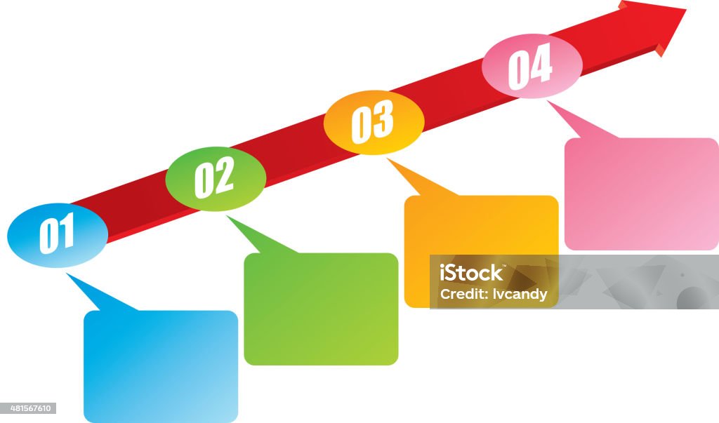 4 High Steps Four Steps Stock Illustration - Download Image Now - Chart, Four ...