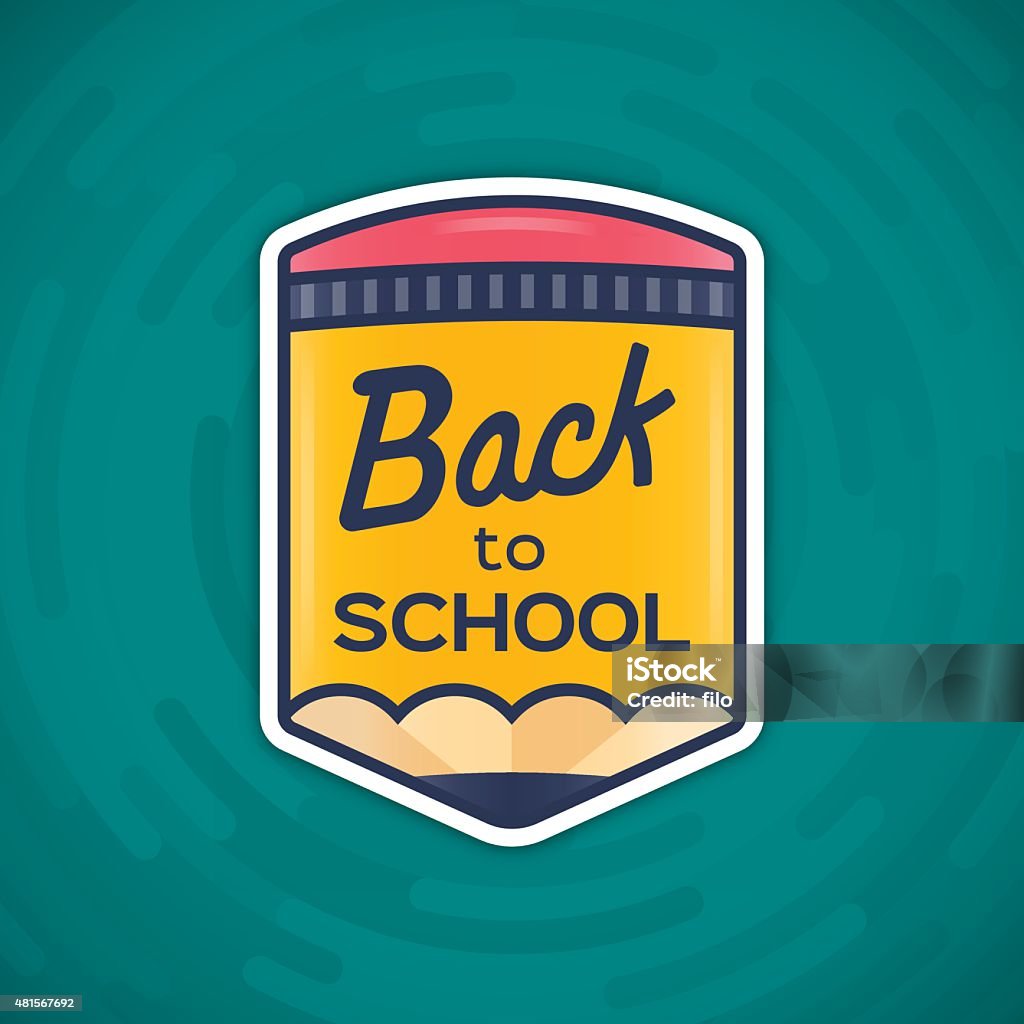 Back to School Message Back to school pencil message concept illustration. EPS 10 file. Transparency effects used on highlight elements. Back to School stock vector