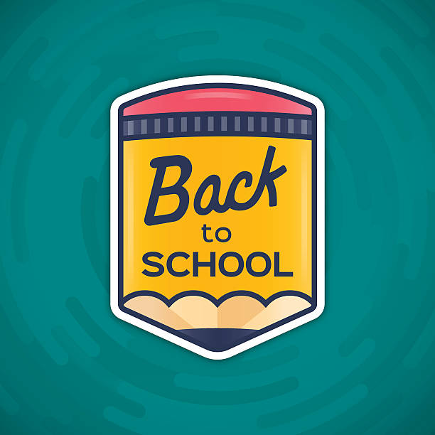 Back to School Message Back to school pencil message concept illustration. EPS 10 file. Transparency effects used on highlight elements. classroom borders stock illustrations