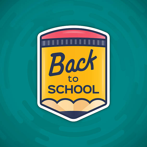 Back to School Message Back to school pencil message concept illustration. EPS 10 file. Transparency effects used on highlight elements. junior high stock illustrations