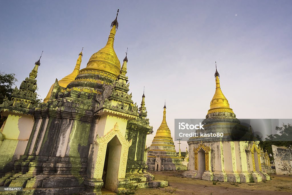 Ancient buddhist temple, Pindaya, Burma, Myanmar. Ancient temple close to Pindaya Cave located next to the town of Pindaya, Shan State, Burma (Myanmar) Famous buddhist pilgrimage site and a tourist attraction. Ancient Stock Photo