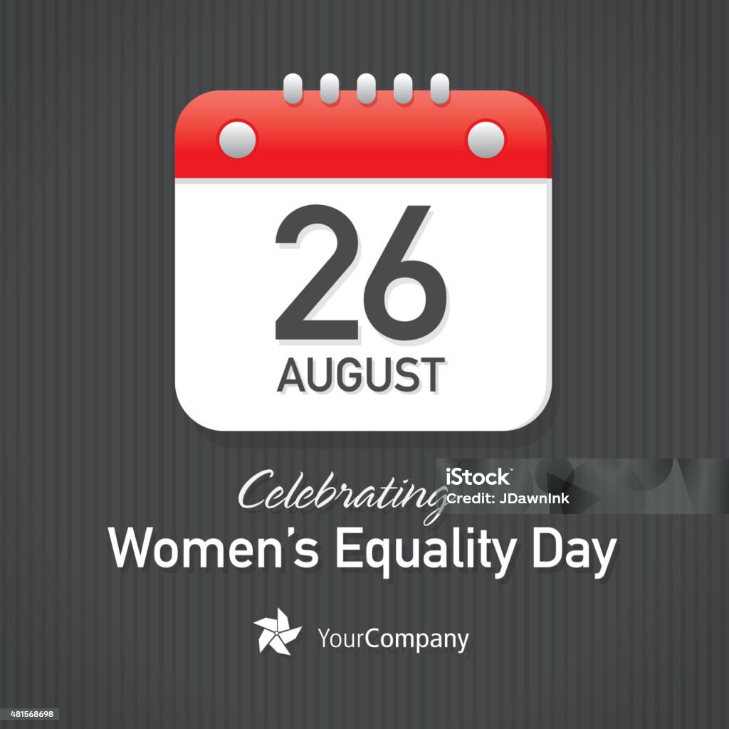 Celebrating Women's Equality Day Calendar design layout template Celebrating Women's Equality Day Calendar design layout template. Red and white calendar pad simple icon design on gray background. Includes text design and area for logo. August commerative occasion or date. Calendar event. Celebration, date, summer. Square composition design layout flyer, easy customization. Save the date, calendar pad. Vector illustration. Women's Rights stock vector Celebrating Women's Equality Day Calendar design layout template Celebrating Women's Equality Day Calendar design layout template. Red and white calendar pad simple icon design on gray background. Includes text design and area for logo. August commerative occasion or date. Calendar event. Celebration, date, summer. Square composition design layout flyer, easy customization. Save the date, calendar pad. Vector illustration. Women's Rights stock vector