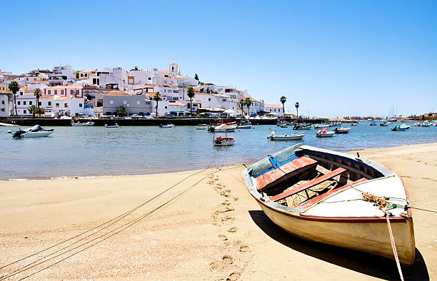 istock Old Boat at Ferragudo bay, Algarve. 481568776