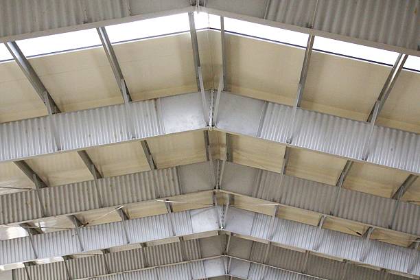 istock Metallic beams of the roof 481569072