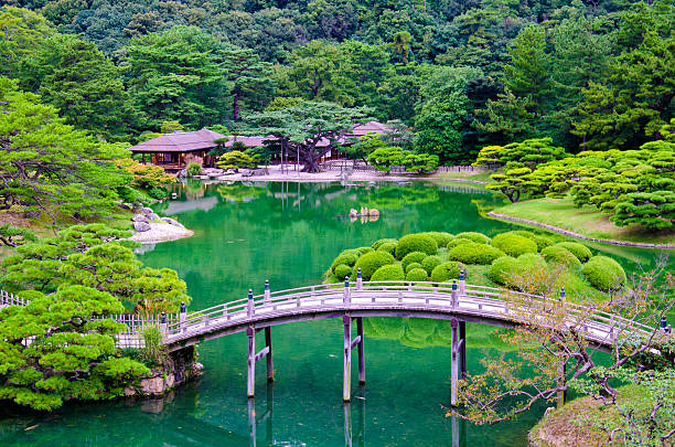 高松 ritsurin ガーデンで、四国、日本 - appeased ストックフォトと画像