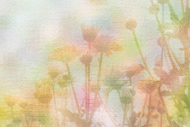 istock Abstract blurred  flower with bokeh on burlap textured backgroun 481572002
