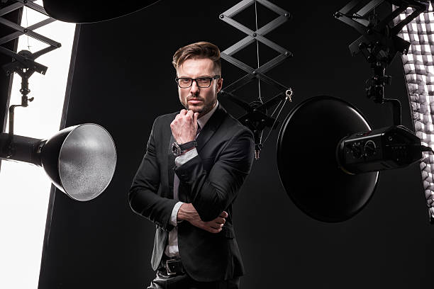 istock Young fashionable man in photo studio 481572268