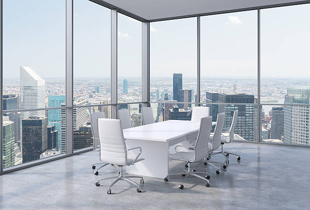 istock Panoramic conference room in modern office in New York City 481572360