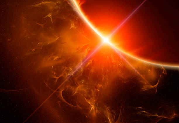 istock Gas Planet with Rising Star and Nebula on background 481572835