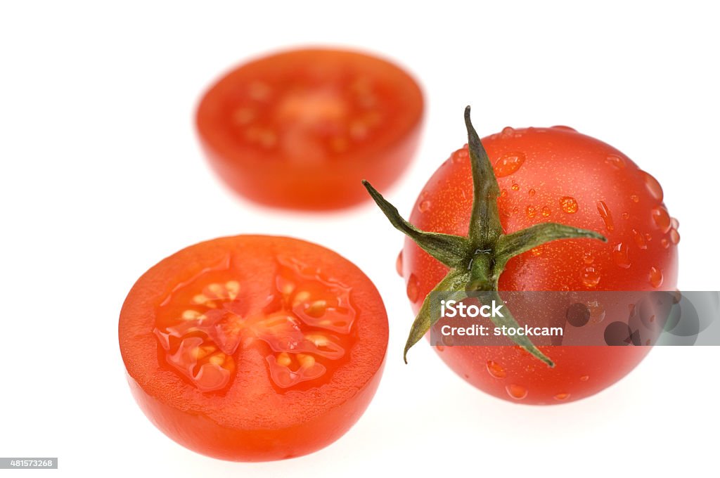 Cherry tomatoes on white background Vine tomatoes isolated on white 2015 Stock Photo