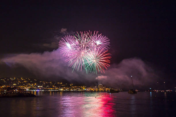 firework Fireworks in Sainte Maxime waist deep in water stock pictures, royalty-free photos & images