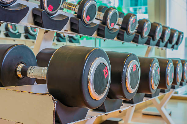 istock Rows of dumbbells in the gym 481574424