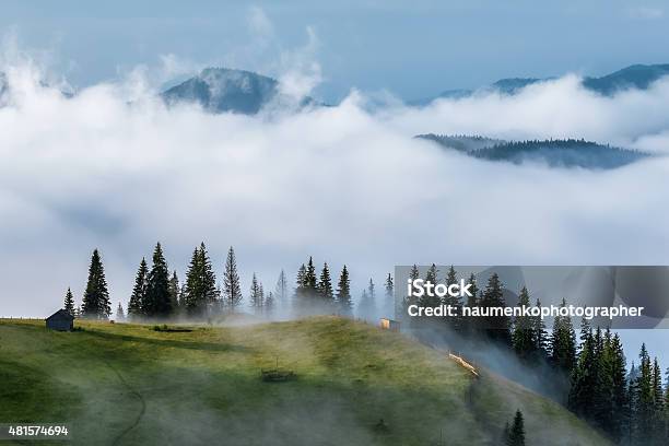 Carpathian Mountains The Mountains In The Fog Stock Photo - Download Image Now - 2015, Autumn, Backgrounds