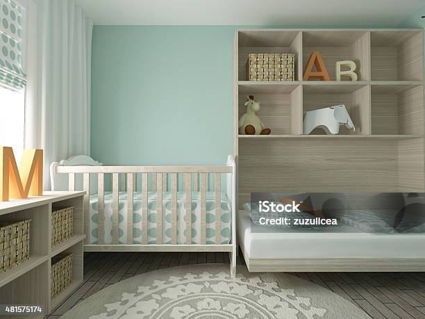 Nursery Interior Stock Photo - Download Image Now - Bedroom, Child, Nursery - Bedroom