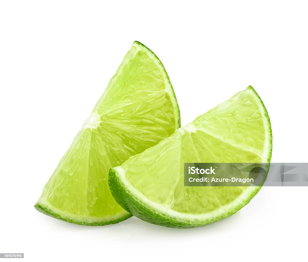 lime slices isolated Lime Stock Photo