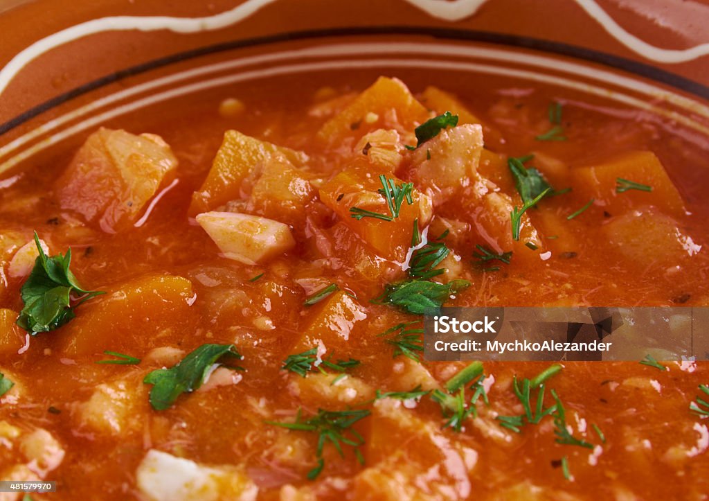 Merrier Ajoarriero -  bacalao al ajoarriero de AragÃ³n, Navarra, Cuenca.spanish snack with codfish and vegetable 2015 Stock Photo