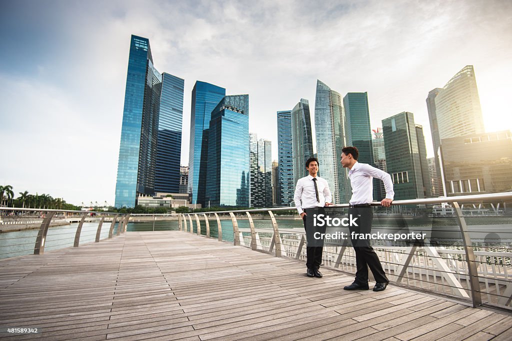 businessman meeting on the city of Singapore Singapore Stock Photo