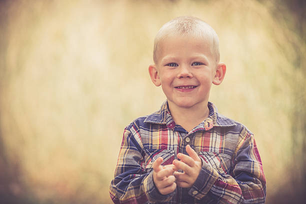 istock Cute little blonde boy five years old 481590180