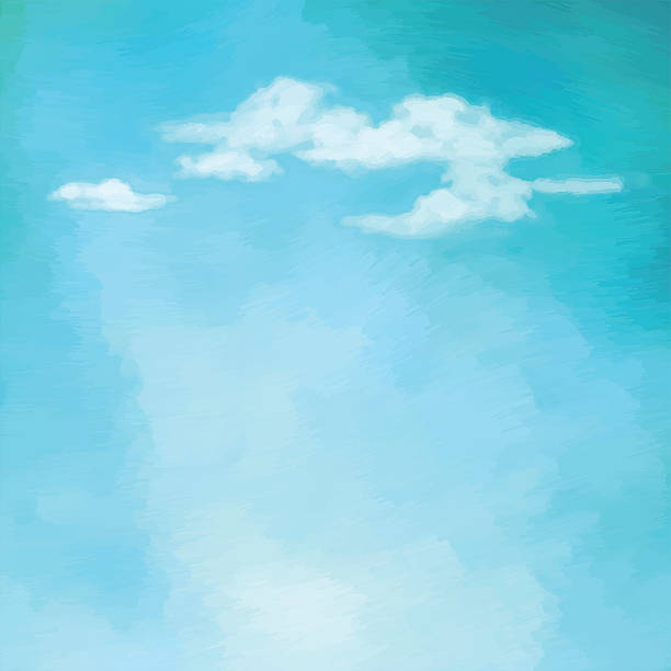 空に浮かぶ雲のベクトルの背景 - image created 21st century blue colors old点のイラスト素材／クリップアート素材／マンガ素材／アイコン素材