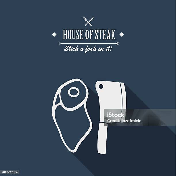 Steak House Poster Restaurant Menu Cover Beef Meat Cartoon With Stock Illustration - Download Image Now