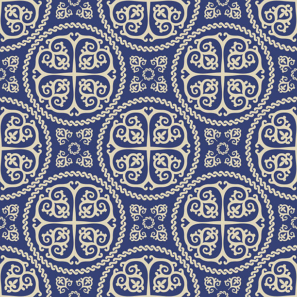 dekorative nahtlose byzantinische kunst-stil versehen. abstrakter hintergrund - orthodoxes christentum stock-grafiken, -clipart, -cartoons und -symbole