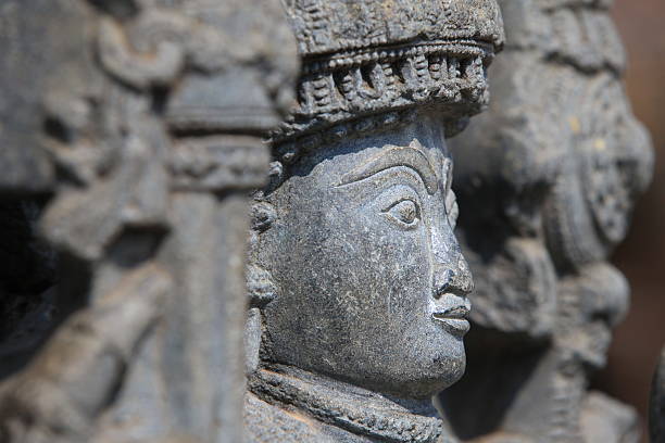 pietra intaglio da chennakesava tempio, mysore - somnathpur foto e immagini stock