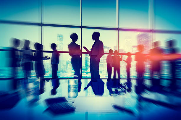 istock Silhouette People Meeting Cityscape Team Concept 481604896