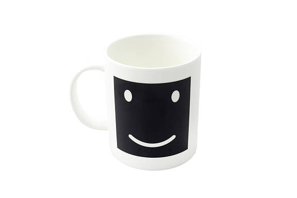 istock Empty  smile coffee cup or coffee mug isolated on white 481607776