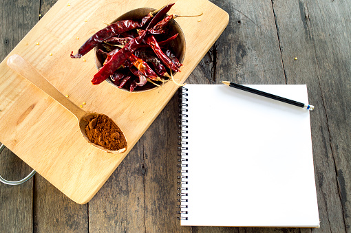 Dry Chili with notebook