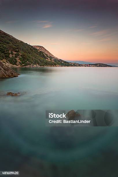 Coast During Sunset In Krk Croatia Stock Photo - Download Image Now - 2015, Adriatic Sea, Beach