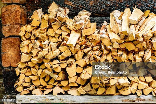 Firewood Stock Photo - Download Image Now - 2015, Bench, Biofuel