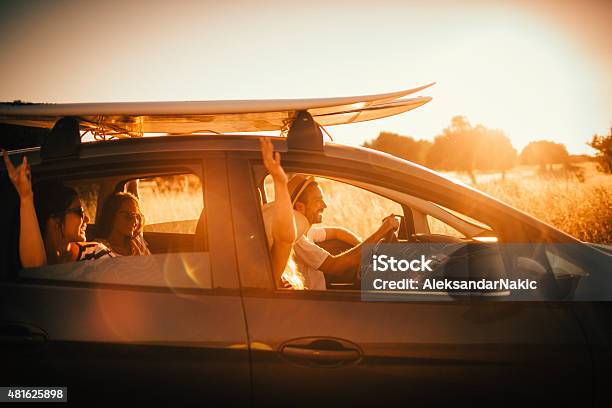 Surfers Lifestyle Stock Photo - Download Image Now - Car, Driving, Surfboard