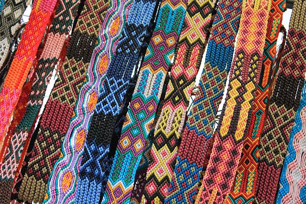 istock Macrame belts for sale at Mexican craft market 481629896