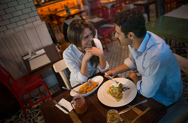 istock Couple in a romantic dinner at a restaurant 481630012