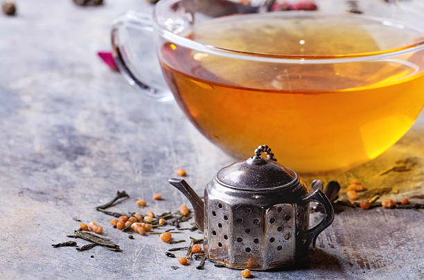istock Cup of hot tea with teastrainer 481632324