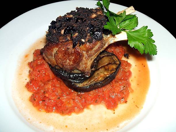 istock Meal of lamb, tomato & eggplant 481633830