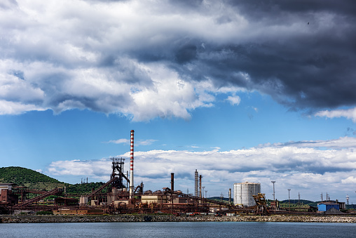 Heavy industry at the Port of Piombino, Italy