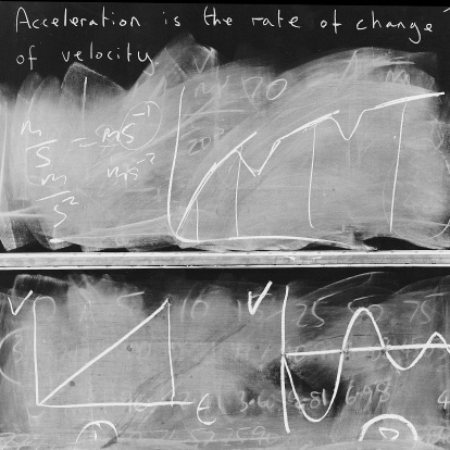 Blackboard showing a mathematical theory