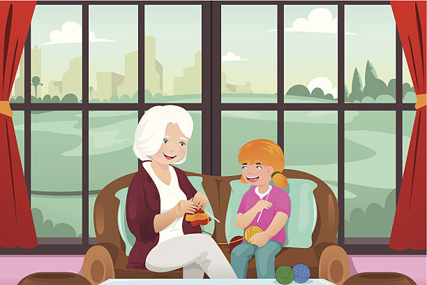 Grandma Teaching Her Granddaughter Knitting Stok Vektör Sanatı & Büyükanne'nin Daha Fazla Görseli - Büyükanne, Kız torun, Vektör - iStock Grandma Teaching Her Granddaughter Knitting Stok Vektör Sanatı & Büyükanne'nin Daha Fazla Görseli - Büyükanne, Kız torun, Vektör - iStock