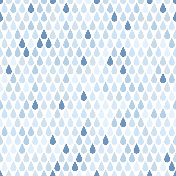 illustrations, cliparts, dessins animés et icônes de fond sans couture avec des gouttes de pluie bleue - falling water illustrations