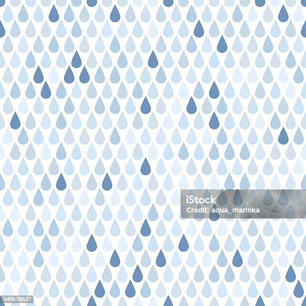 Seamless Background With Blue Rain Drops Stockvectorkunst en meer beelden van Druppel - Druppel, Print, Water