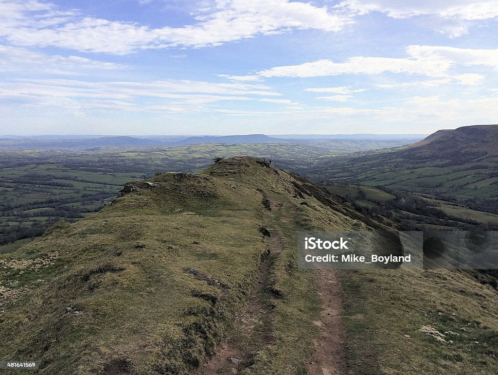 Black Mountains Cat‘s Back, Black Hill, Abergavenny, Monmouthshire, Wales, UK, Black Mountains, hill, mountain, summit, peak, Brecon Beacons, spring Brecon Beacons Stock Photo