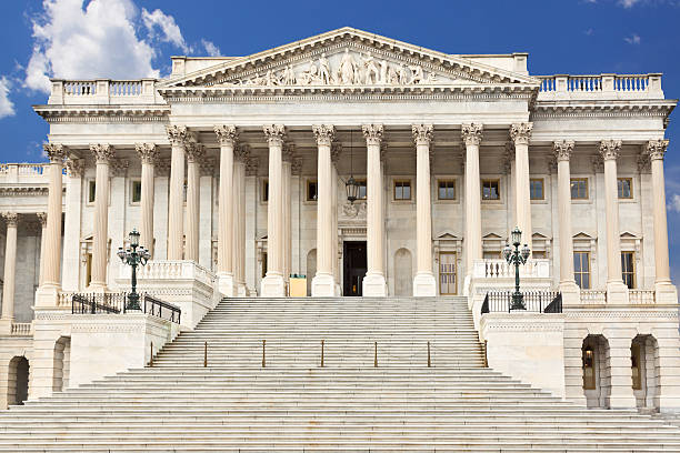 istock Capitol Building North wing (US Senate), Washington. Blue sky, clouds. 481641701