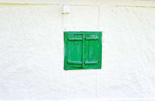 istock Green Wooden Window Shutters 481643484