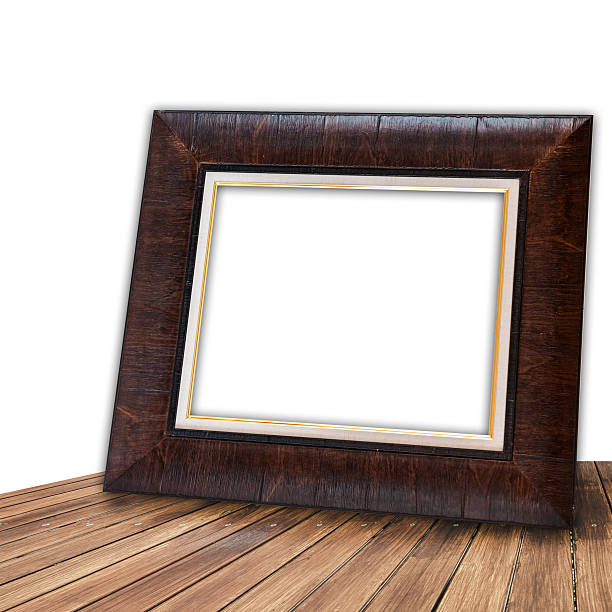 istock Picture frame on the wood floor 481643704