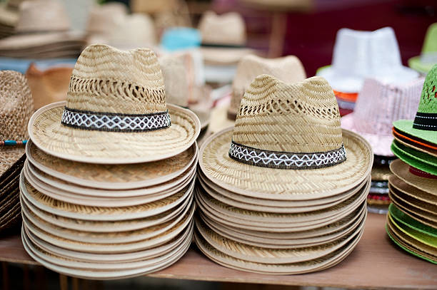 istock Straw hats at outdoors shop 481644000